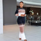 Tenue taille haute Pantalon droit Costume deux pièces
