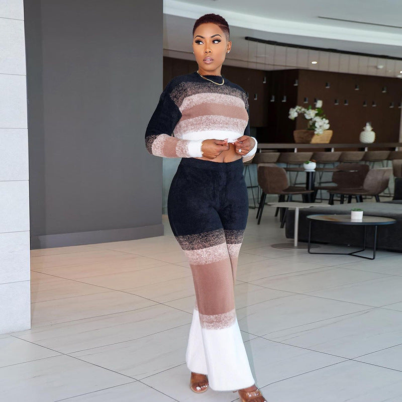Tenue taille haute Pantalon droit Costume deux pièces