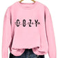 Fashion Printed Cozy Season Autumn Crew Neck Long Sleeve All-match Loose Sweater