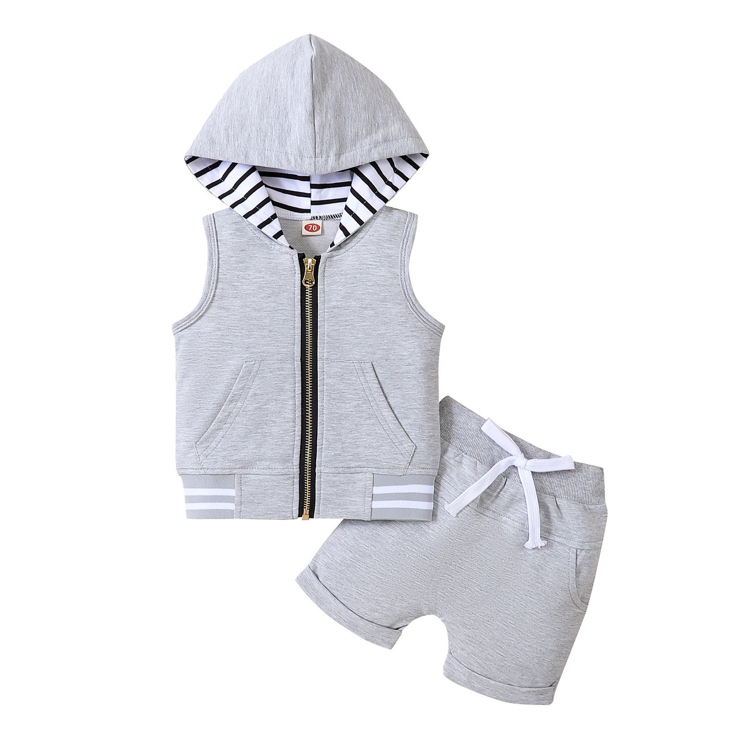 Fashion Children's Zip-up Shirt Suit