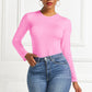 Bodysuit Women's Solid Color Long-sleeved Round Neck Bottoming Shirt Top
