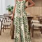 Womens Casual & Elegant V-Neck Jumpsuit With Tropical Leaf Print And Pockets For Women