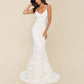 V-neck Brace Large Trailing Wedding Dress