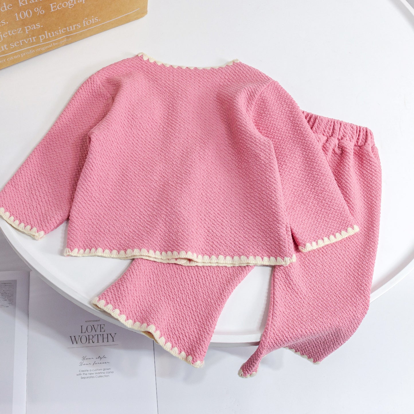 Ensemble deux pièces mode printemps-automne pour filles