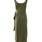 Robe décontractée à ourlet irrégulier et couleur unie pour femme