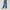 High-waisted Trousers-foot Curling Straight Jeans