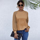 Simple Stitching Long-sleeved Hollow Slim Top Women's Clothing