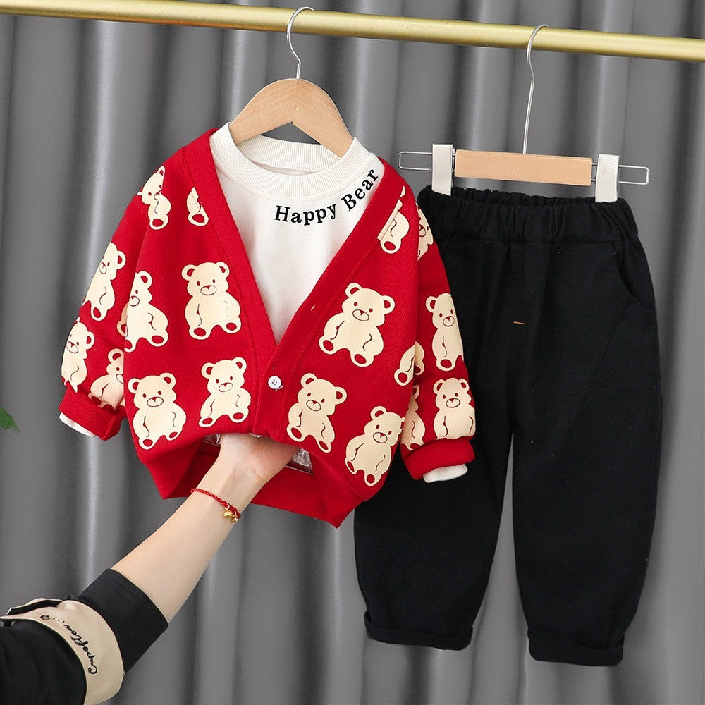 Three-piece Suit Baby Foreign Style Spring And Autumn Coat