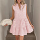 Womens Summer Sleeveless Patchwork V-Neck Pullover Dress For Europe And America