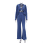 Fashionable Loose Pants Suit With Elegant High Waist