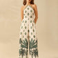 Women's Fashion Printed Sleeveless Halter Wide Leg Jumpsuit