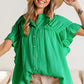 Women's Fashion Stand Collar Ruffled Sleeve Peplum Top