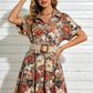 Womens Slimming Belt Short-Sleeve Dress