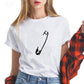 T-shirt Saint-Valentin à manches courtes avec imprimé couple cadenas