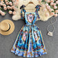 Women's Slim Design Printed Sling Dress