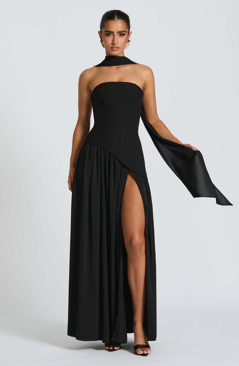 Fashion Backless Tube Top Color Split Dress