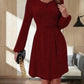 Robe trapèze mi-longue moulante pour femme