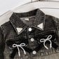 Bow Decoration Wide-leg Pants Fashionable And Stylish Two-piece Set