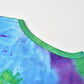 Slim-fit Dazzling Rainbow Tie-dye Printed Dress