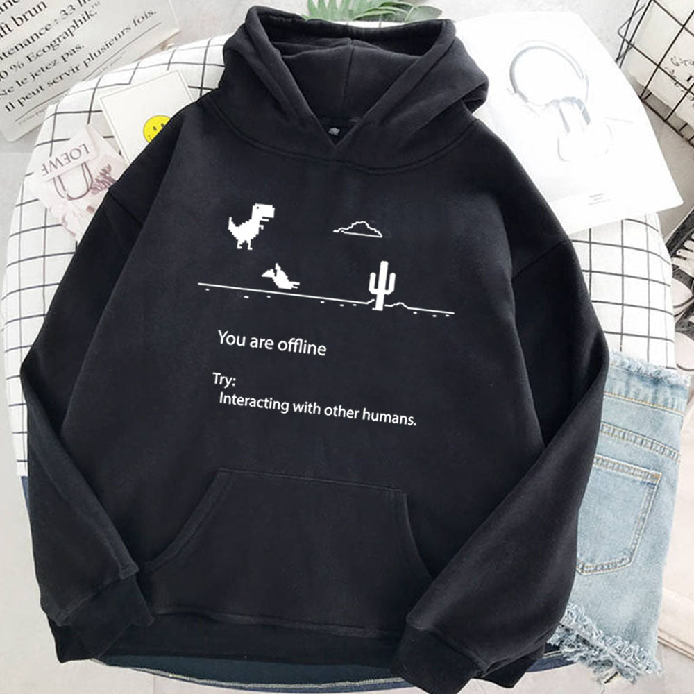Women's Retro Dinosaur Fashion Casual Sweater