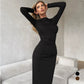 Slim-fit Sheath Back Slit Dress
