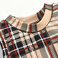 Girls Fashion Sleeveless Plaid Round Neck Dress