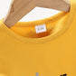 Solid Color Round Neck SUNFLOWER Short Sleeve Top Clothes