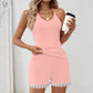 European And American Crochet Vest Shorts Casual Suit