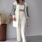 Striped Printed Casual Laid-back Style Sweater Coat