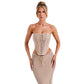 European And American Backless Tube Top Sheath Dress Knitting Suit