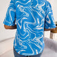 Fashion Tie Dye Printed Short Sleeve Shirt Summer Casual Lapel Shirt Tops For Womens Clothing