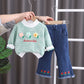 Girls' Long Sleeve Two-piece Pants
