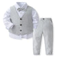 Ensemble gilet à col gentleman pour banquet de bébé