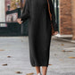 Winter Turtleneck Knitted Sweater Dress Fashion Solid Loose Pullover Long Dresses For Women Clothing