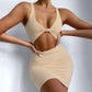 Kaximil Womens Bodycon Sleeveless Cut Out Ruched Tank