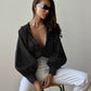 Women's Lantern Sleeve Shirt Round Neck