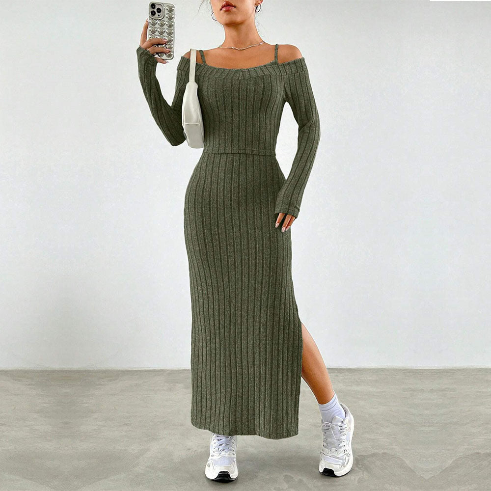 Women's Simple Elegant Fashion Set Strapless Dress