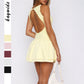 Elegant And Graceful Solid-color Short Skirt Dress