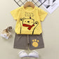 Ensemble t-shirt d'été à manches courtes pour enfant en pur coton