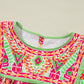 Women's Fashion Colorblock Printed Chiffon Shirt