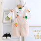 Children's Summer Cartoon Overalls T-shirt Suit