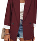 Women's Solid Color Small Suit One Piece Long Sleeve Spring And Autumn Blazer