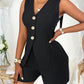 European And American Ladies Fashion Comfort And Casual Open Chest Lace-up Short-sleeved Shirt