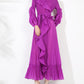 Women's Pleated New French Style Tied Dress