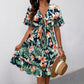 V-neck Floral Print Fashion Dress