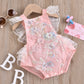 Female Child's Clothing Mesh Lace One-piece
