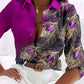 Jewel Feather 3D Digital Printing Long Sleeve Shirt