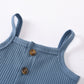 Sunken Stripe Suspenders Small Skirt Rib Shorts Suit