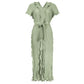 Robe moulante plissée à la taille pour femme