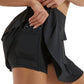 Jupe-pantalon plissée de yoga pour femme